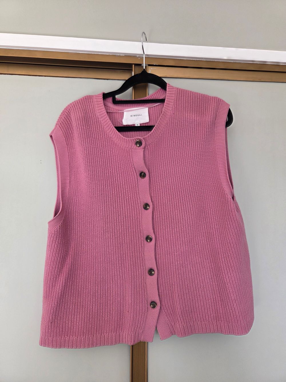 MINERAL Pink Knit Vest