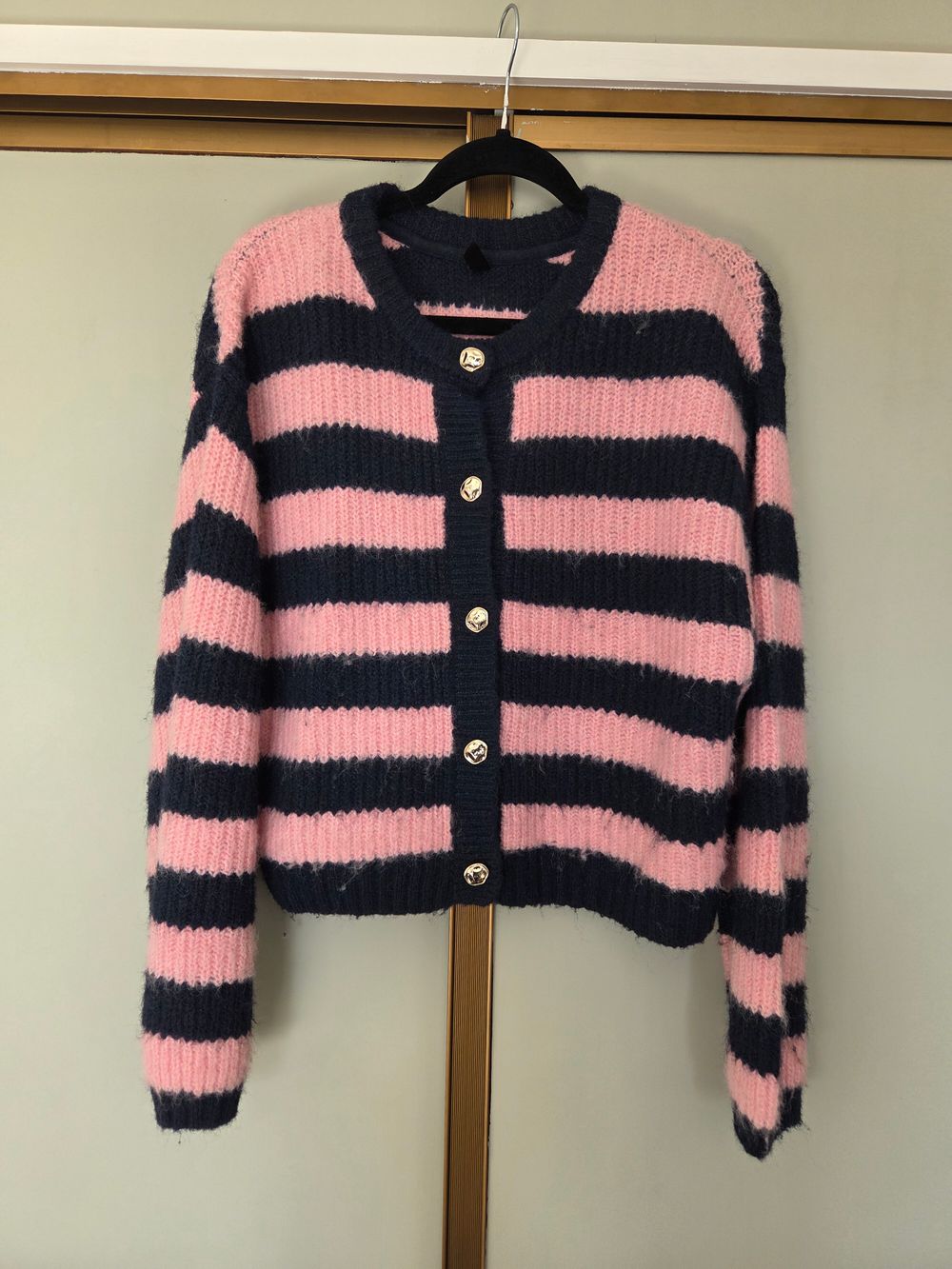 H&H Pink Striped Cardigan
