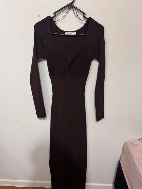 Glassons Brown Long Sleeve Dress