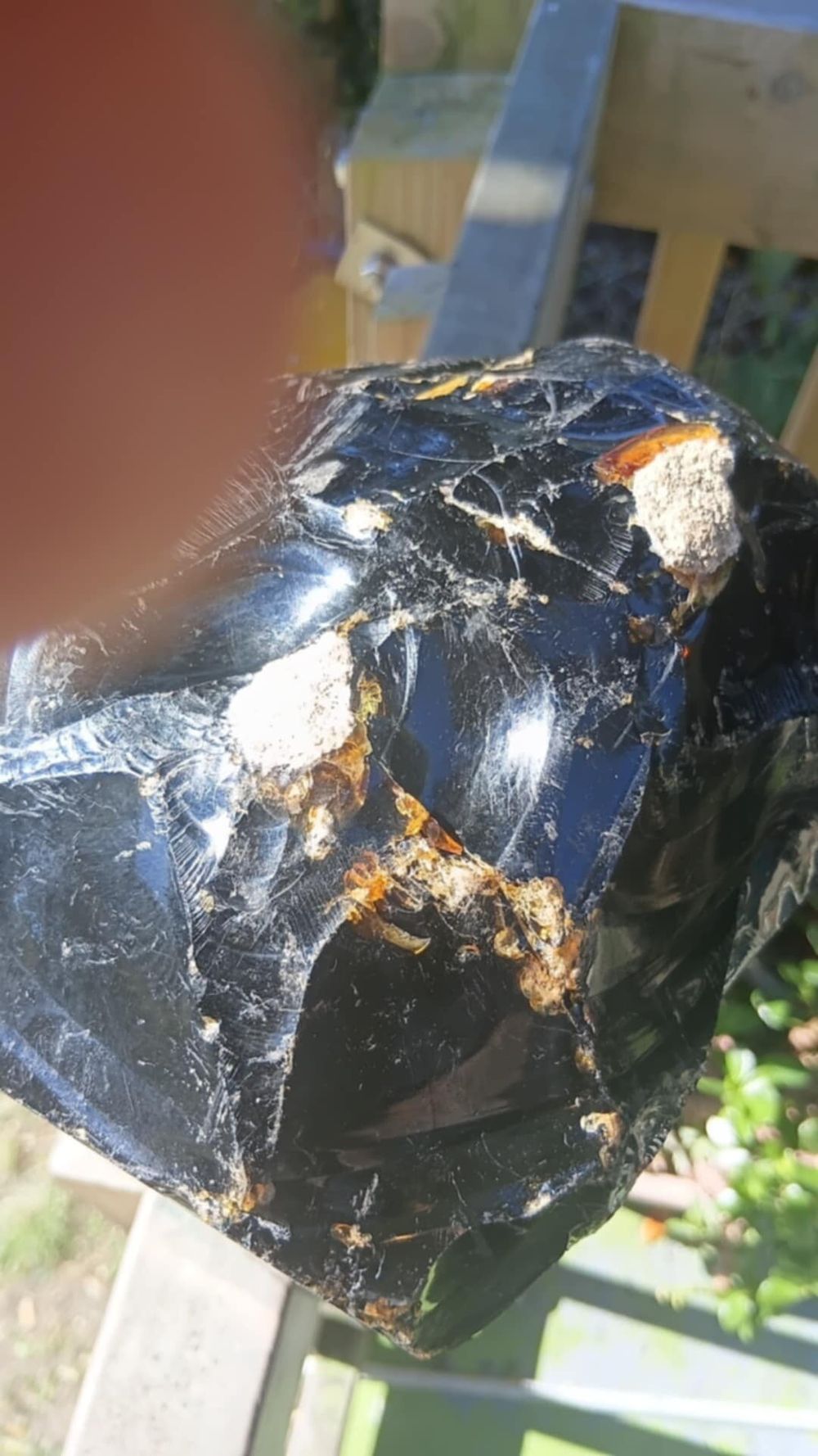 Mexican blue amber stone