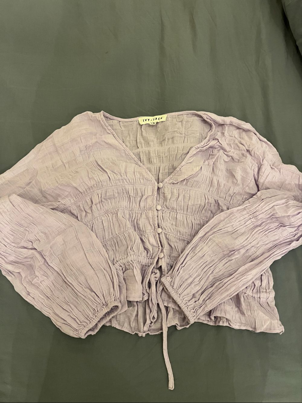 Ivy + Jack lilac Crinkled Blouse