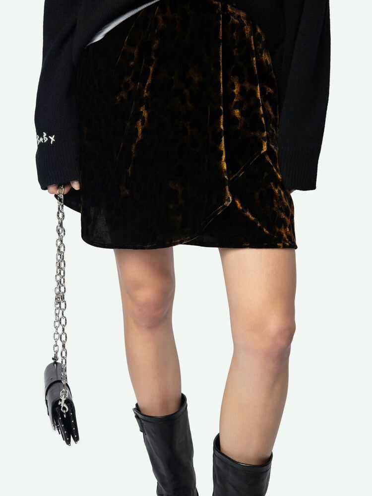 Zadig & Voltaire Jerry Velvet Leo Skirt