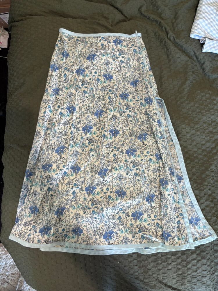 Handmade floral midi skirt