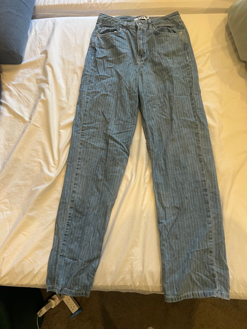 Blue stripe jeans