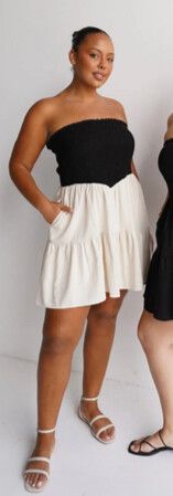 Fayt Label Rylin Dress — Natural/Black 🖤