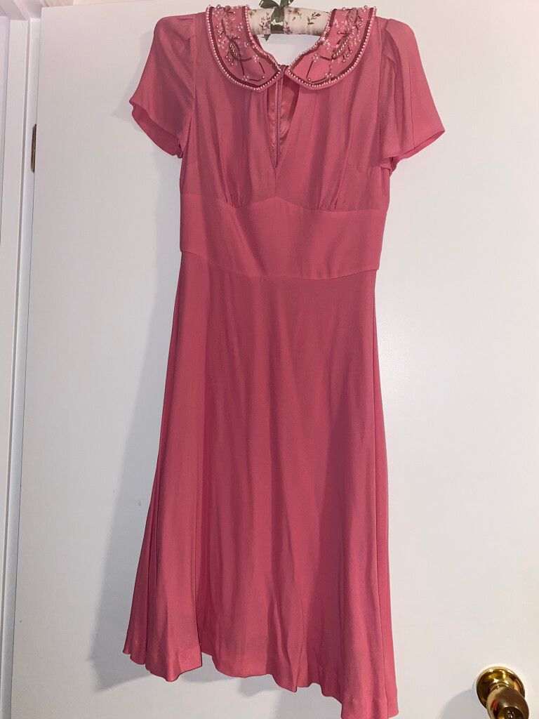 Alannah Hill Pink Beautiful Dreams Dress with Sequin Collar Size 6