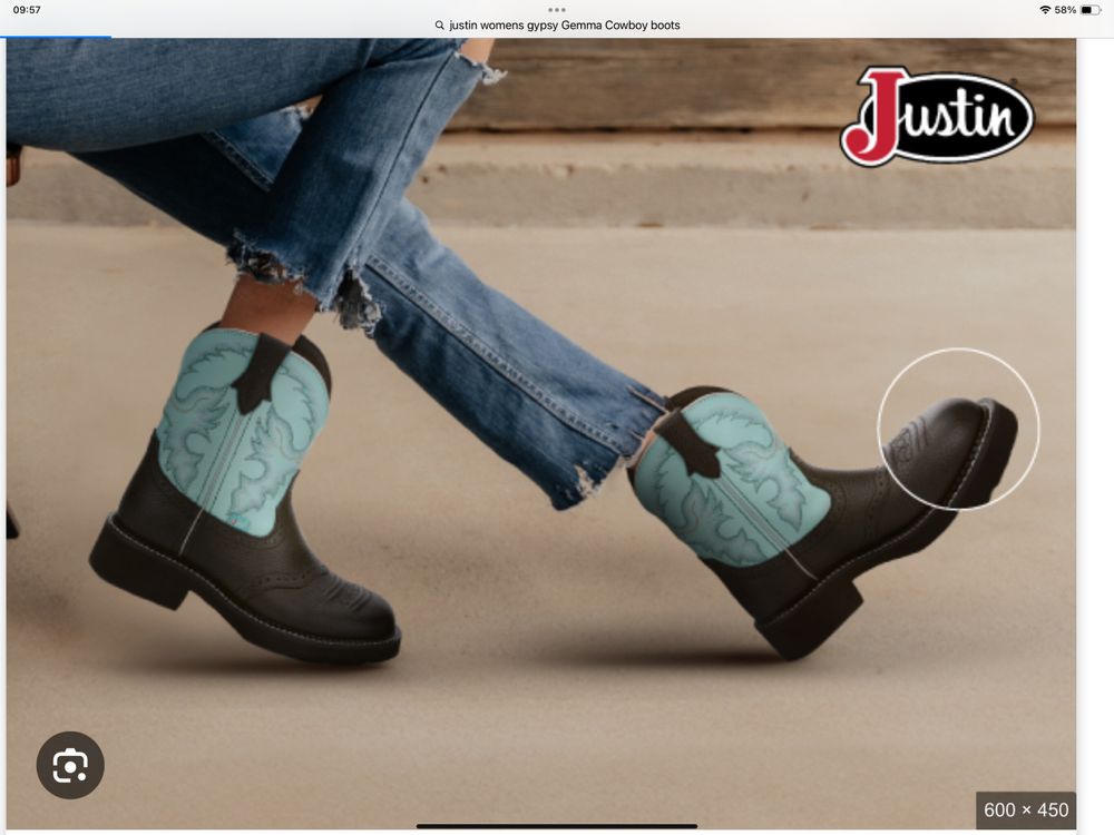 Authentic Justin Gemma Gypsy leather cowgirl boots