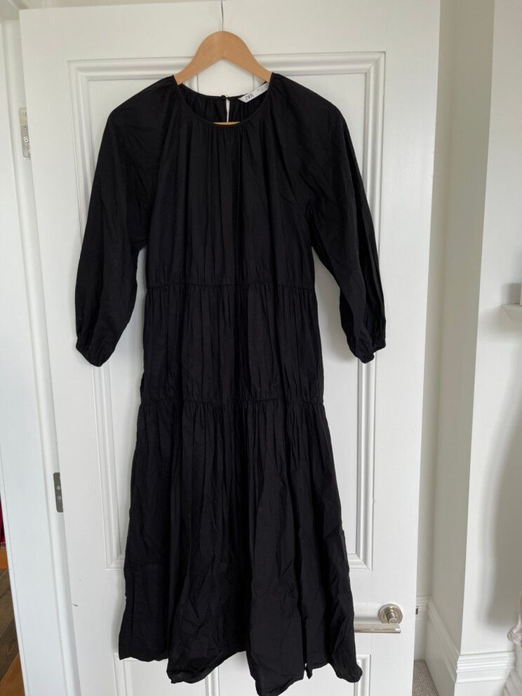 zara black puff sleeve midi dress Zara | Dresses | Zara Puff Sleeve Midi Dress
