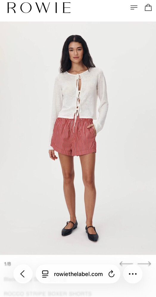 Rowie The Label Rocco Cherry Red Stripe Short LAST DAY TO BUY SUN 19 APRIL!!!