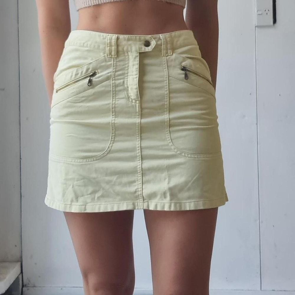 H&M L.O.G.G. Yellow Mini Skirt