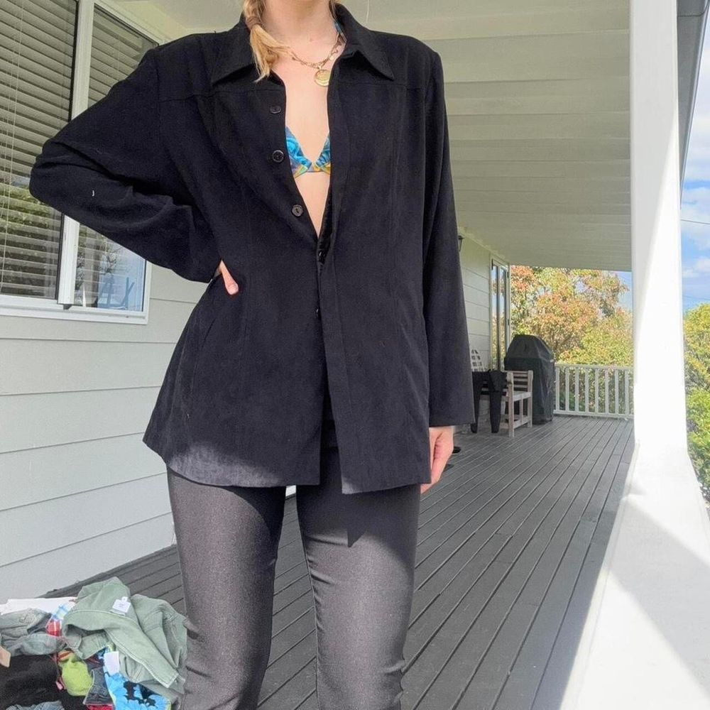Concept Black Longline Shirt Jacket
