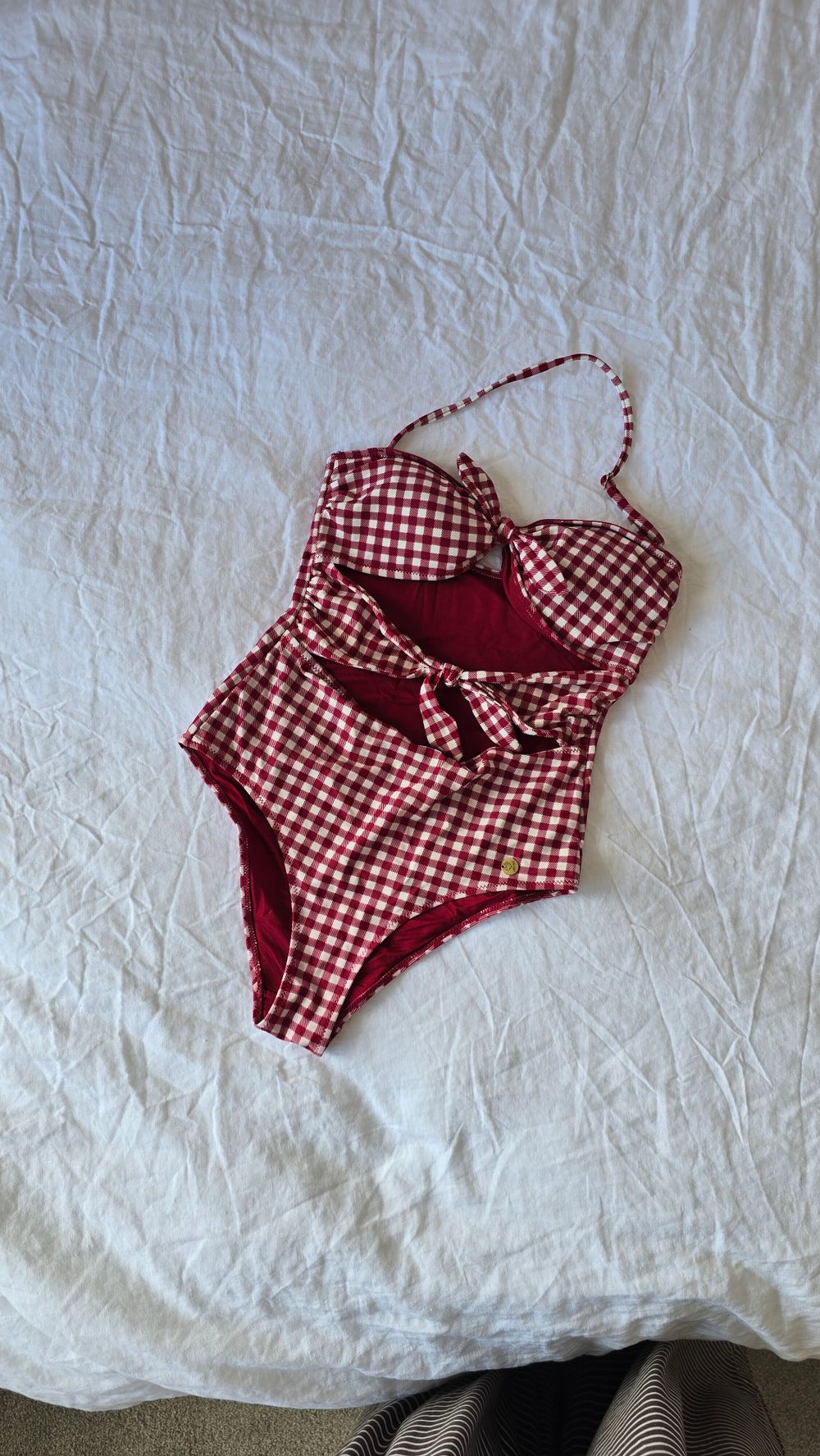 2 x Roser Samon Promise Gingham Swimsuits - S/M