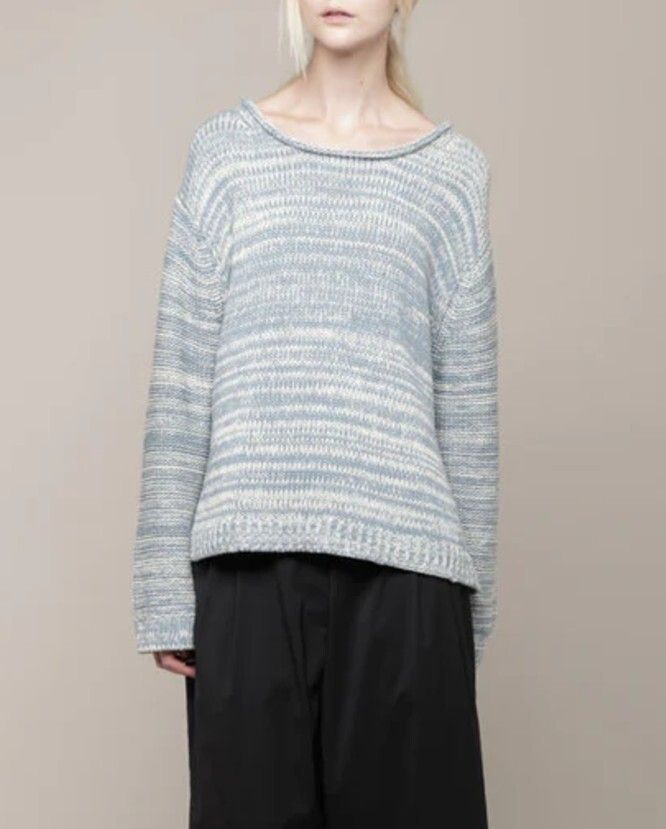 Acne Studios "Sapata Twist" Marled Cotton Knit Sweater – Size S