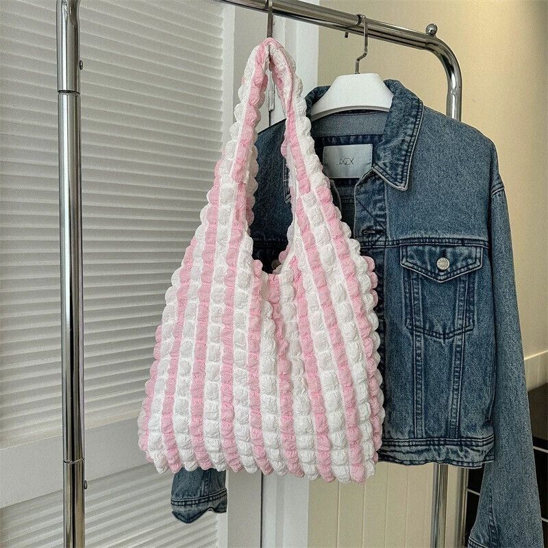 Brand New Cute Pink & White Cloud Tote Bag Size Medium
