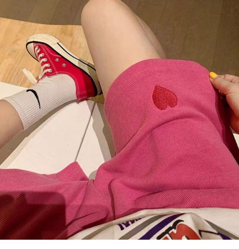 Brand New Pink Love Heart Shorts Size 8