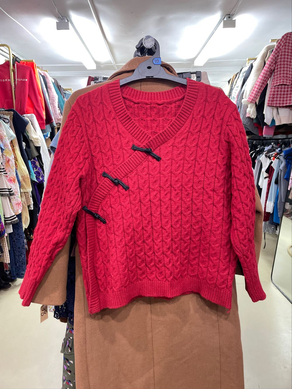 Brand New Red Bow Tie Sweater Size 8