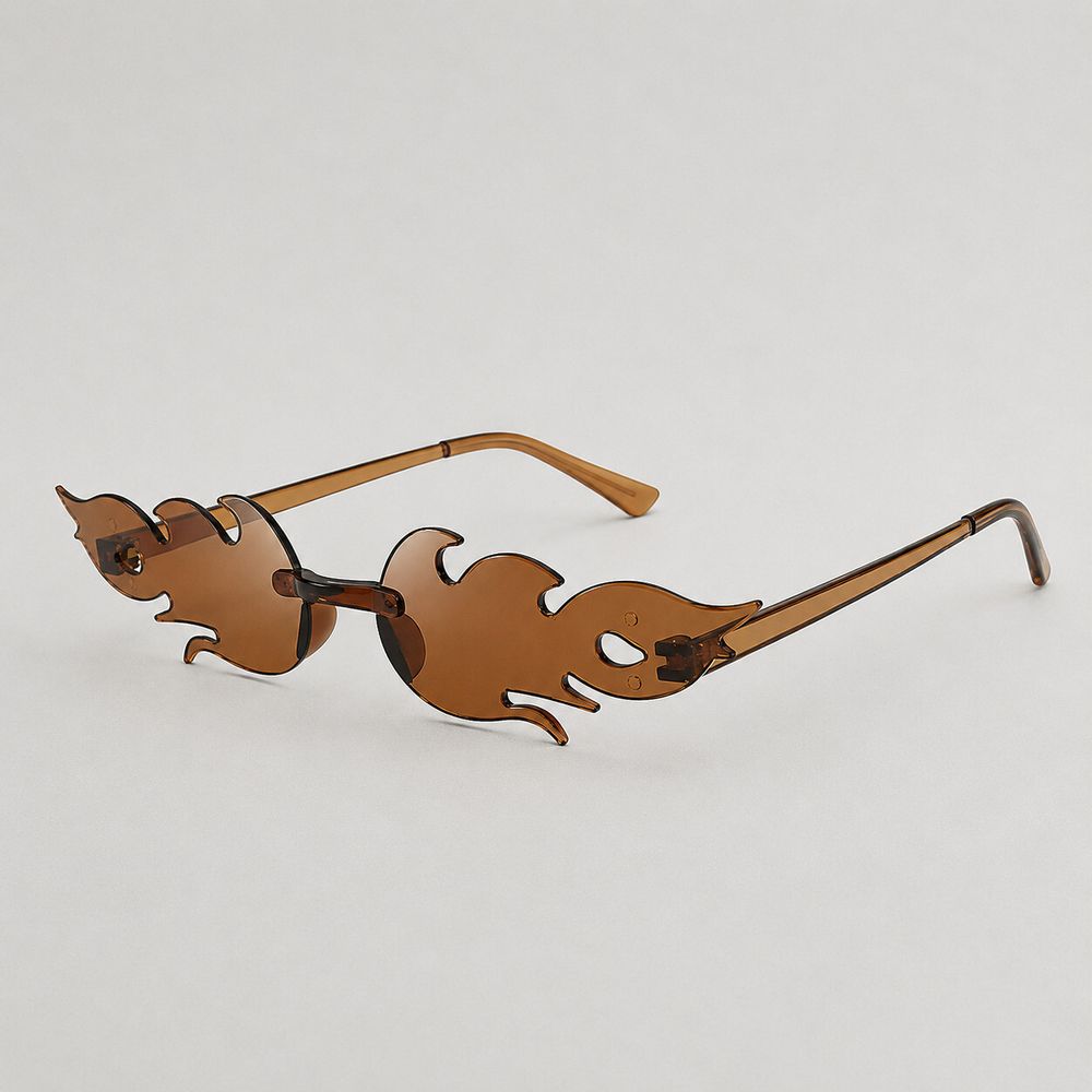 Brand New Hot A*s Brown Flame Sunglasses