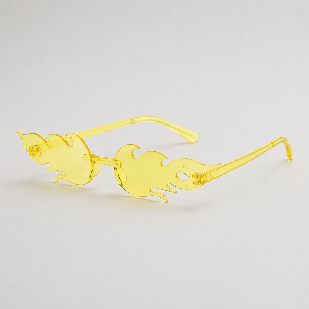 Brand New Hot A*s Bright Yellow Flame Sunglasses