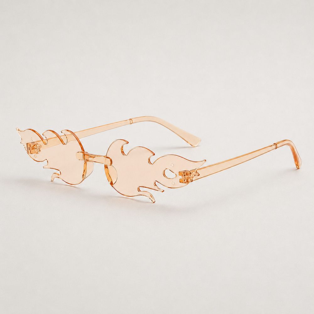 Brand New Hot A*s Light Orange Flame Sunglasses