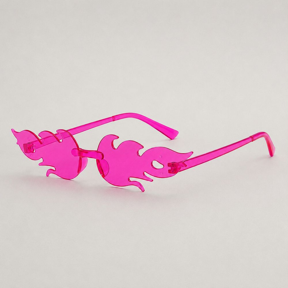 Brand New Hot A*s Vibrant Pink Flame Sunglasses