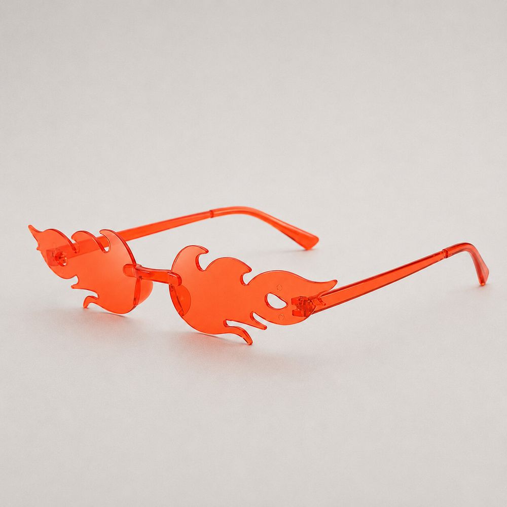 Brand New Hot A*s Bright Orange Flame Sunglasses