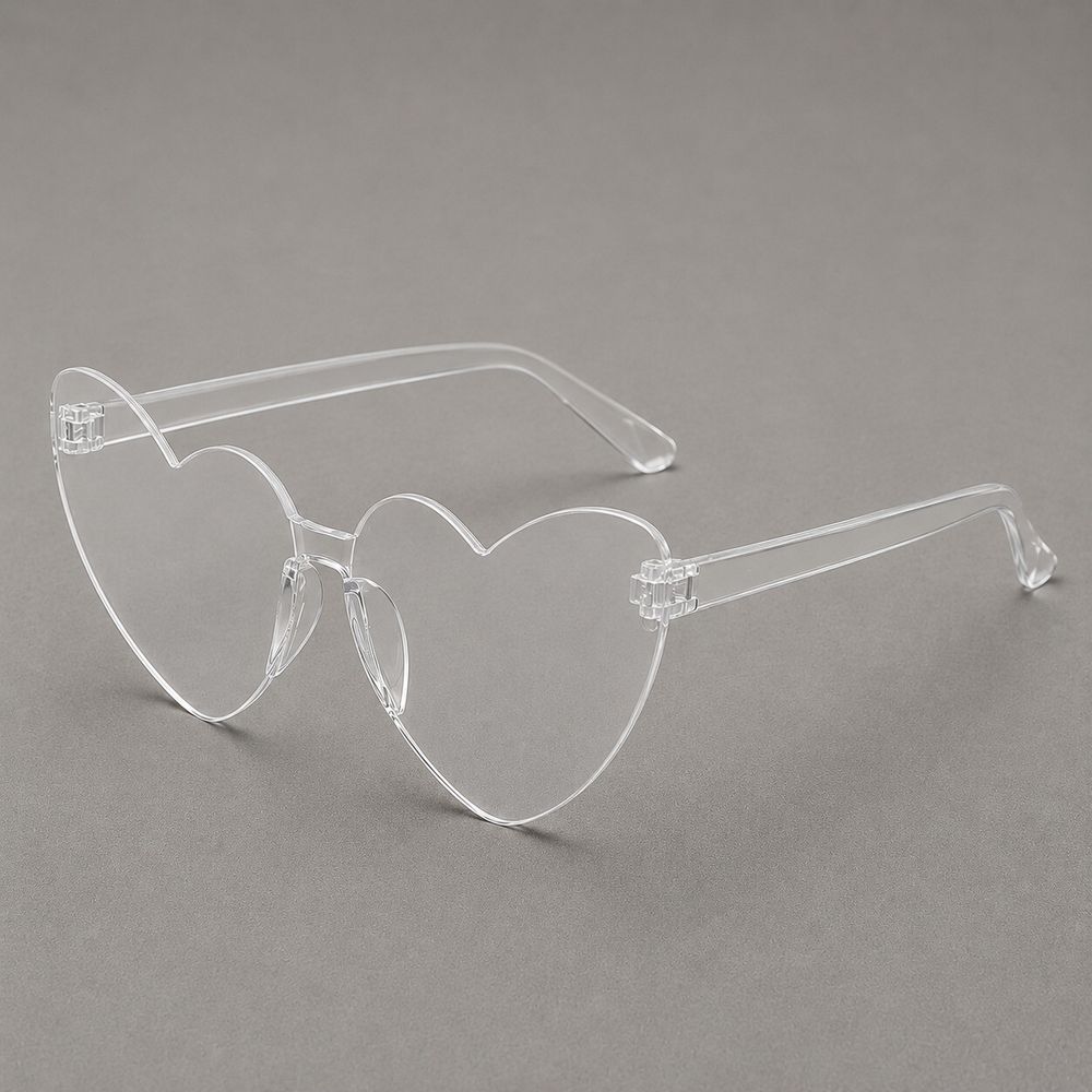 Brand New Clear Heart Shaped Sunglasses