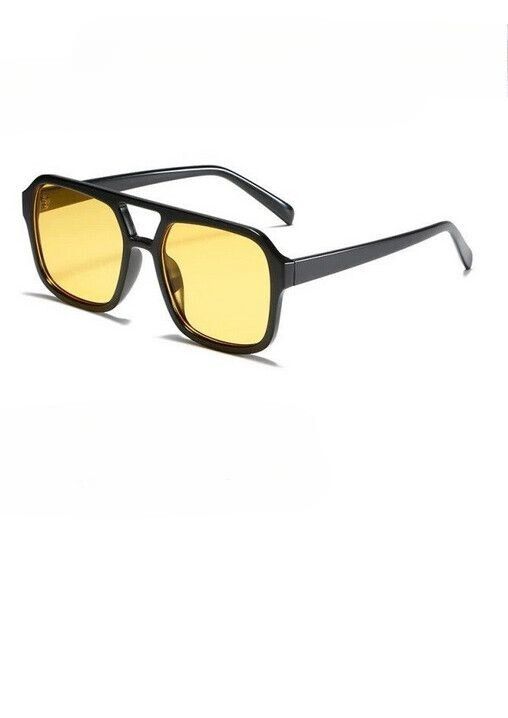 Brand New Yellow Cool INS Aviation Style Sunglasses