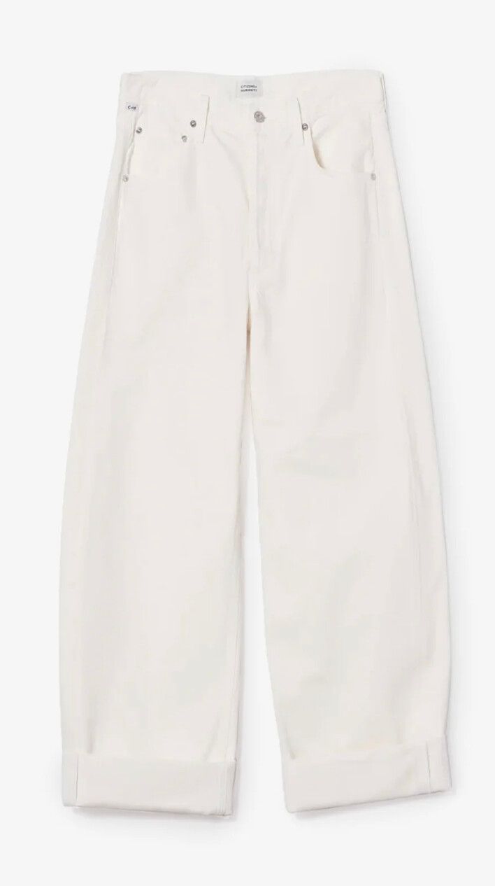 Citizen of Humanity Ayla Baggy Jean White Size 23