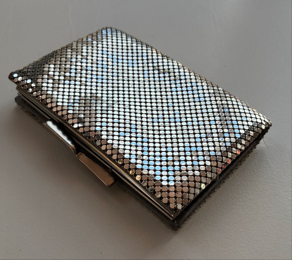 Whiting & Davis Vintage Silver Metal Mesh Purse/Clutch
