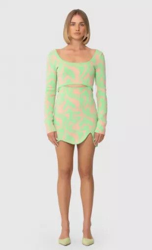 The Wolf Gang Green Cut Out Dress