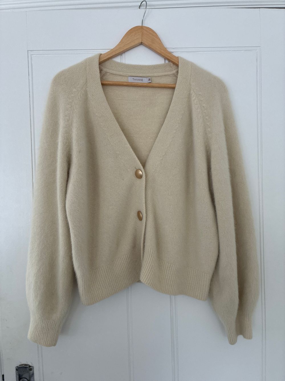 Thanne Beige Knit Cardigan