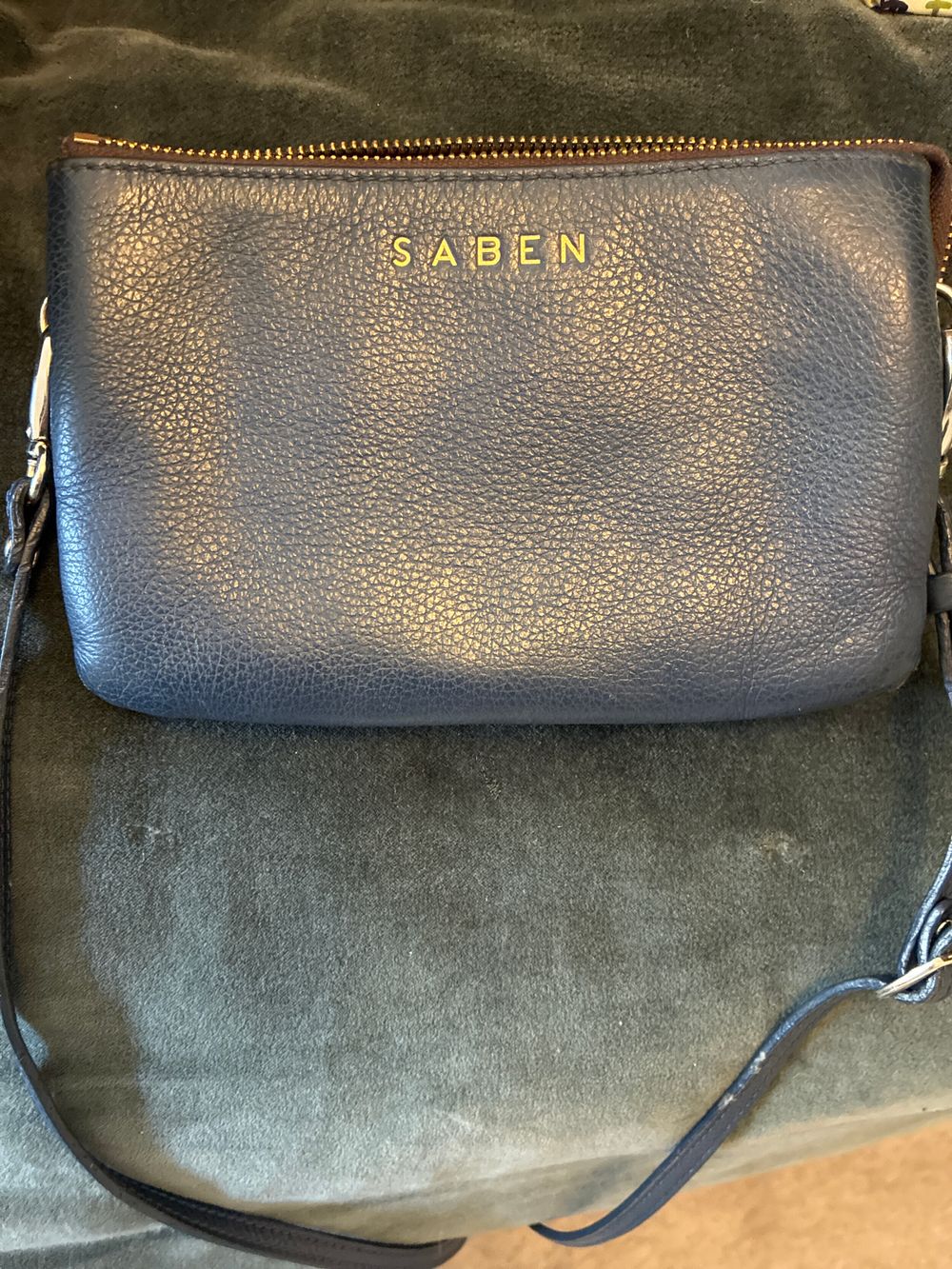 Saben Tilly Blue Leather Crossbody Bag