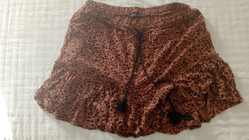 Cotton On Brown Leopard Print Skirt