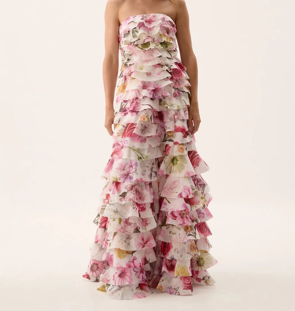 Aje fleur pleated dress