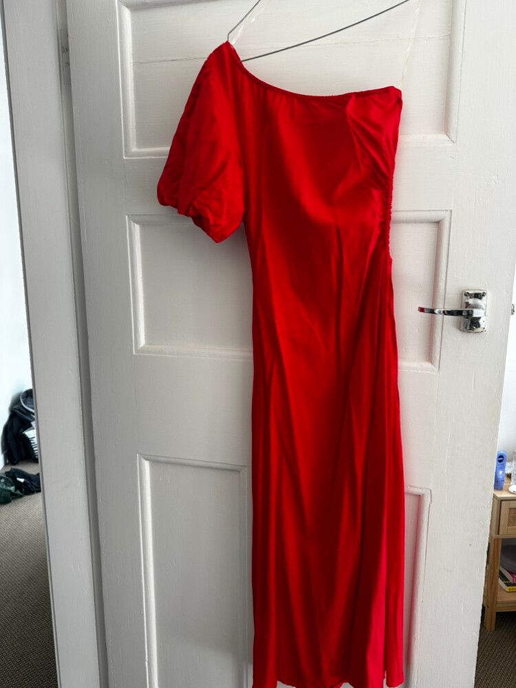 strapless open back dress Red Strapless Long Evening Prom Dresses, Custom Formal Side Slit Prom   MarryLover