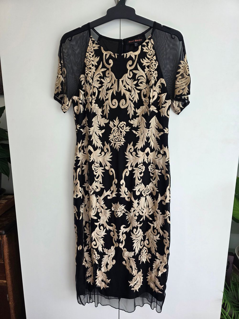 Jesse Harper Embroidered Mesh Dress – Size 12