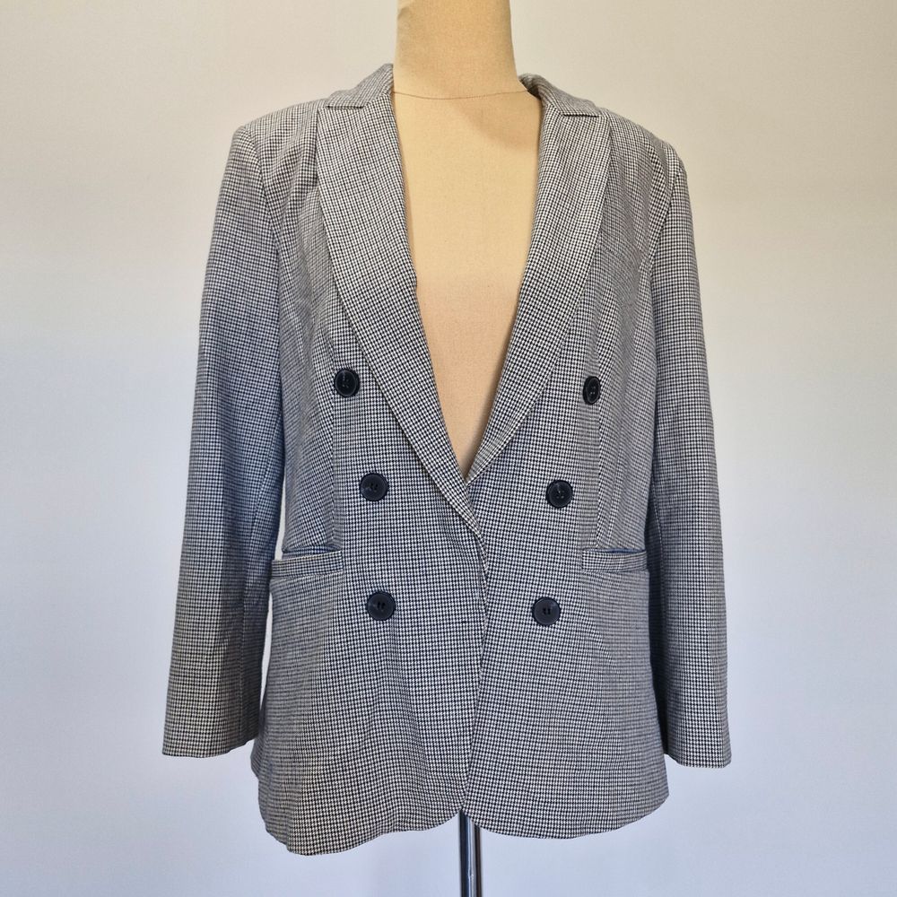Marcs Multicolour Plaid Single Breasted Button Detail Blazer Size 12