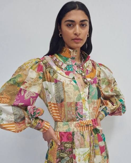 Alemais Hattie Patchwork Shirt
