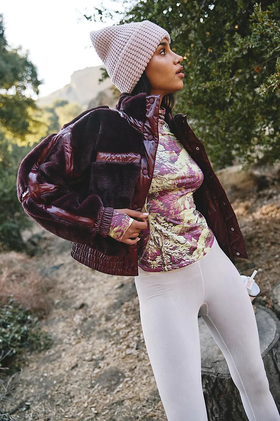 Free People Luxe Livin' Faux Fur Bomber