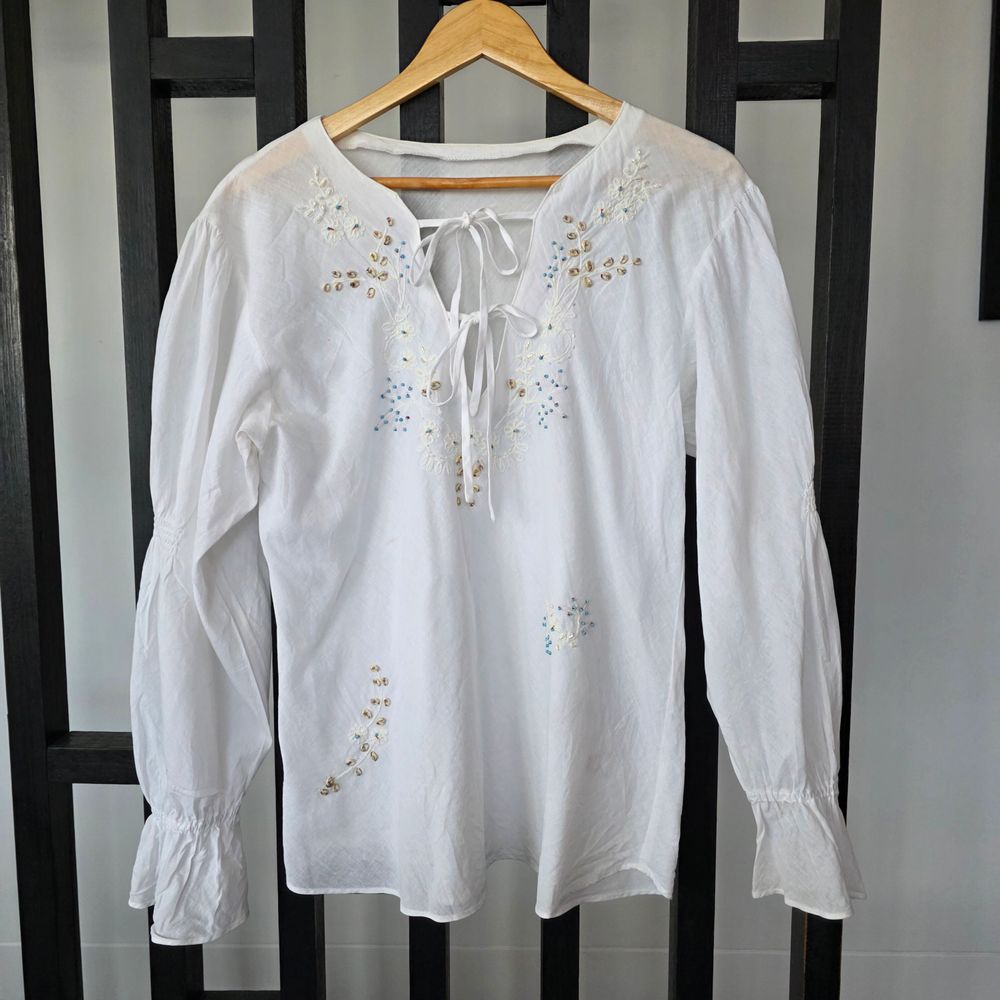 Vintage Boho Embroidered Blouse