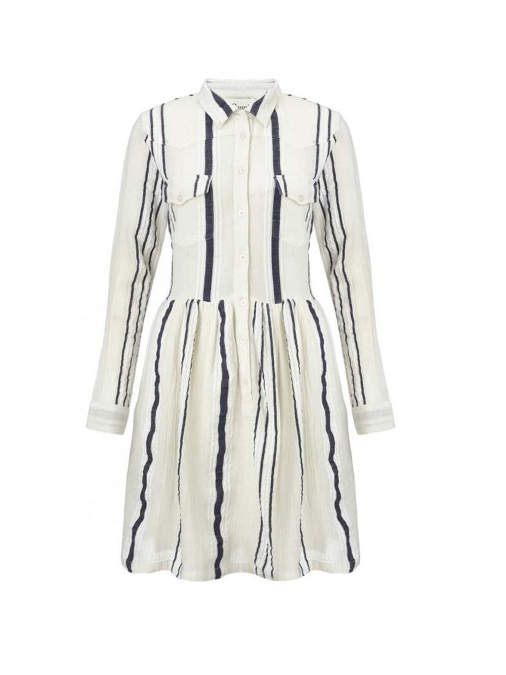 Ganni Stripe Shirt Dress