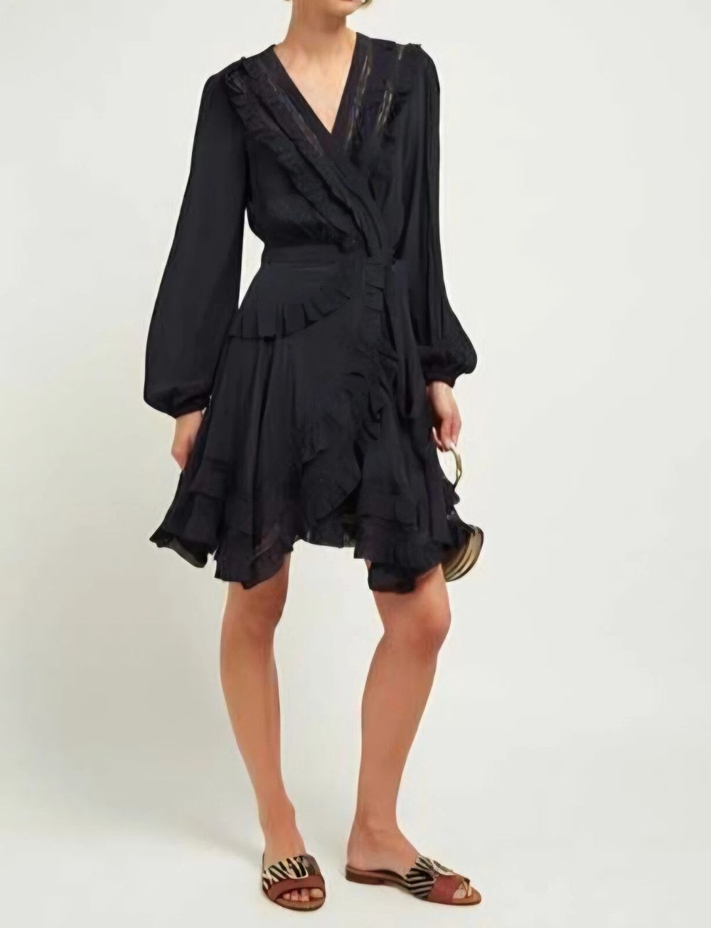 Zimmermann - Zimmermann Moncur Silk Wrap Mini Dress on Designer Wardrobe