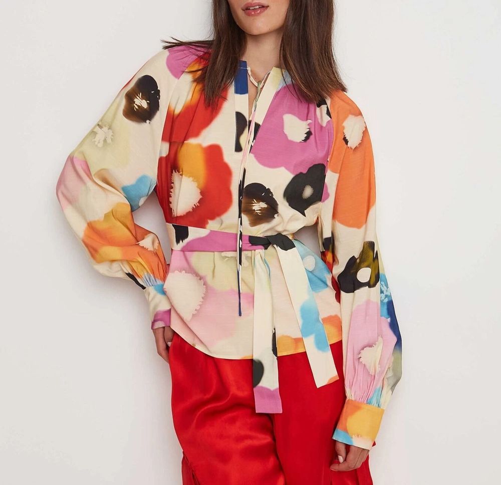 Stine Goya Vianna Tie‑Dye Floral Blouse
