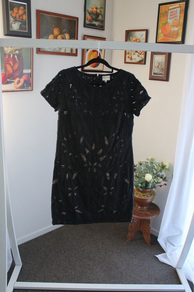 chinese dress ladies Reiss Lucy Asymmetric Hem Lace Midi Dress Size UK 12 US 8 L large LADI   Afashionistastore
