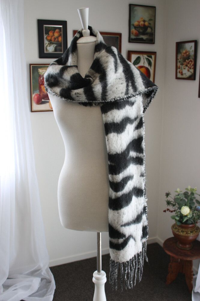 Zebra Patterned Scarf