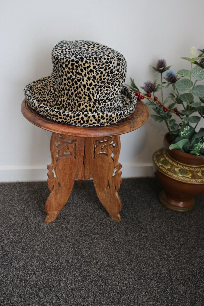 100% Cotton leopard bucket hat