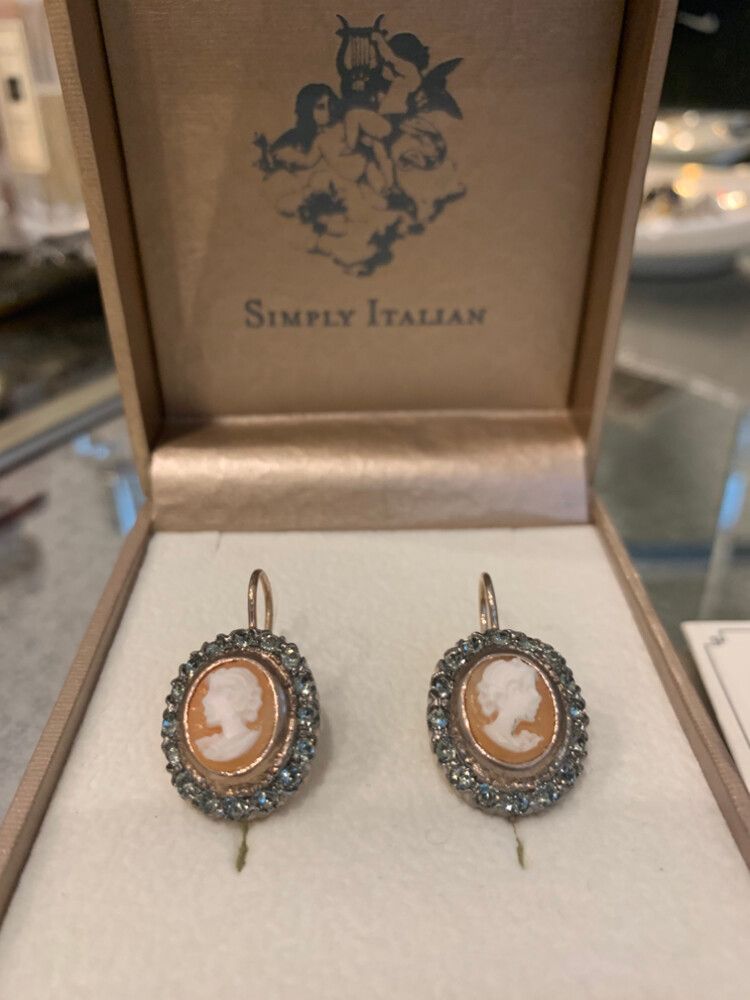 Simply Italian Cameo Earrings