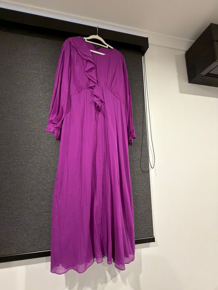 Country Road Purple Silk Maxi Dress