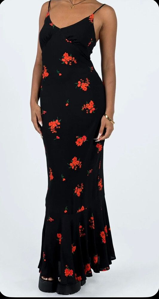 strapless open back dress Emily Maxi Dress Black