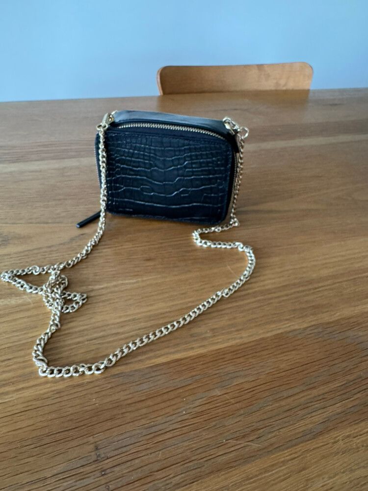 New Leather Croc Camera Box Bag